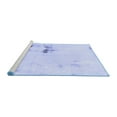 thumbnail image 2 of Ahgly Company Machine Washable Indoor Square Abstract Blue Modern Area Rugs, 3' Square, 2 of 4