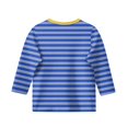 thumbnail image 4 of CCRFTGI Girls 3/4 Sleeve Shirts Blue Plain Shirts Size 7-8 Fall Cute Shirt Trendy Kids Crew Neck Ribbed Knit Tee Shirts Girls Tops Tween Girls Striped Clothes Blue 7-8 Years, 4 of 4