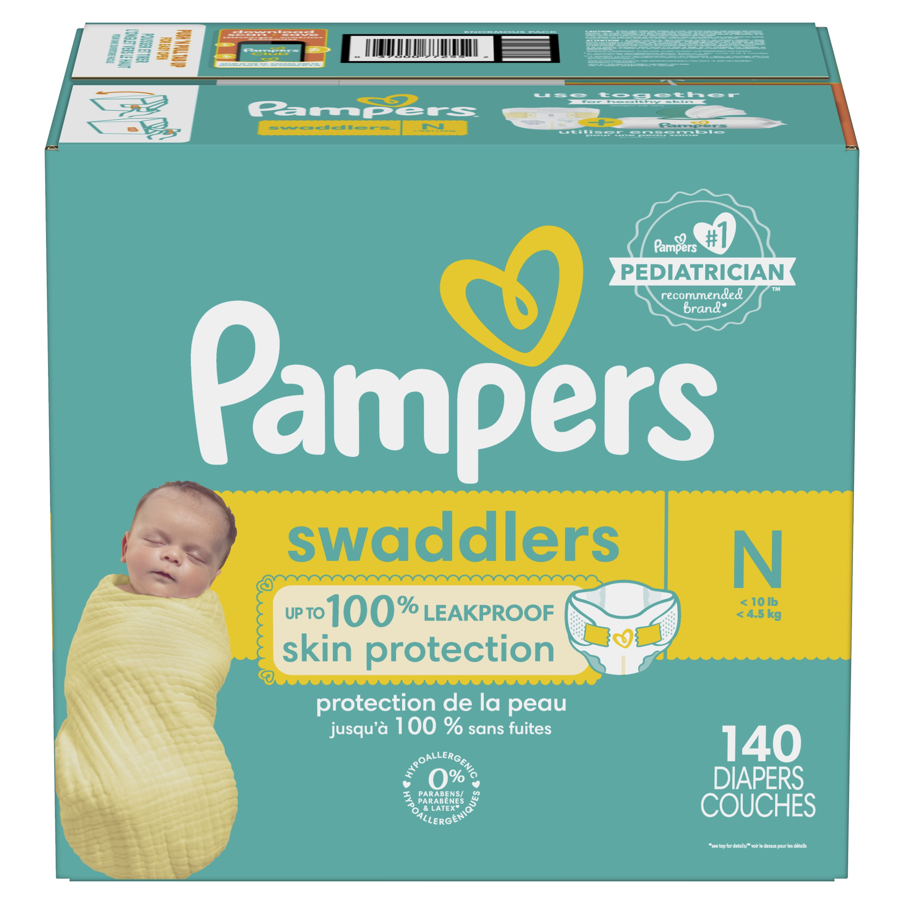 Bergbeklimmer Zuivelproducten Resistent Pampers Swaddlers Diapers Size Newborn, 140 Count (Choose Your Size &  Count) - Walmart.com