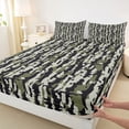 thumbnail image 3 of Castle Fairy Teens Female Men Abstract Camouflage Twin Sheet Sets,Vintage Camo Bedding, 3 of 7