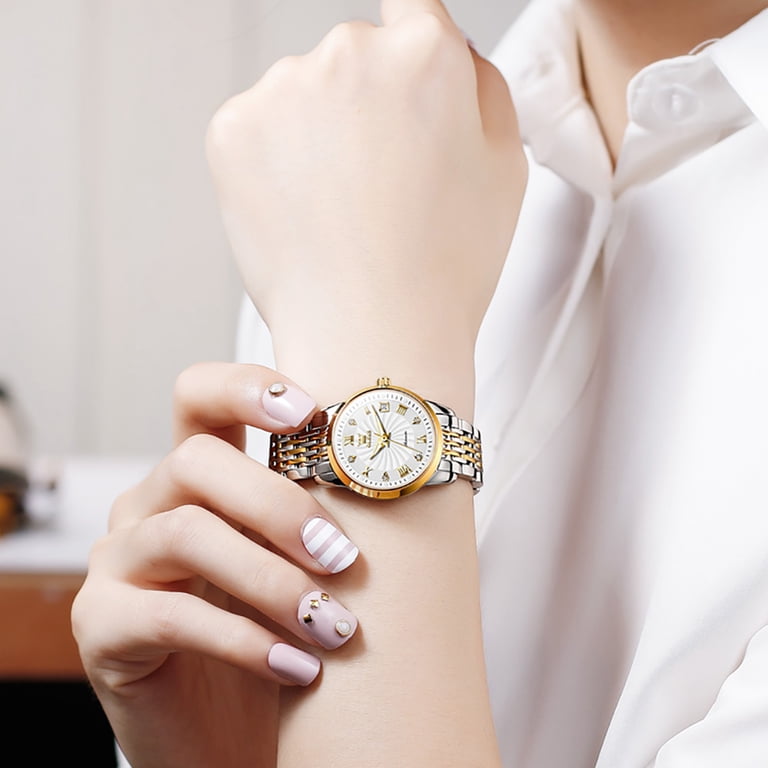 Women\'s Gold band / White dial  Diamond Fashion Elegant Chronograph Wrist Watch Audemars Piguet Royal Oak Chronograph 41MM 26320OR.OO.1220OR  main image 4