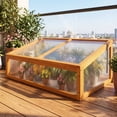 thumbnail image 4 of Costway Garden Portable Wooden Green House Cold Frame Raised Plants Bed Protection, 4 of 10