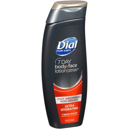 Dial® for Men 7 Day Ultra Hydrating Body + Face Lotion 12 fl. oz. Bottle