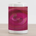 thumbnail image 2 of Hot Pink Ceramic Toothbrush Holder, Rose Inspired Abstract Vortex Swirls Shapes in Pinkish Pastel Colors, Decorative Versatile Countertop for Bathroom, 4.5" X 2.7", Hot Pink Magenta Pink, 2 of 4