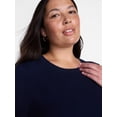 thumbnail image 4 of Terra & Sky Women's Plus Sweater Top with Short Sleeves, Lightweight, Sizes 0X-5X, 4 of 6