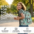 thumbnail image 4 of Yspwyqan Backpack Set for Kids, Western Horse Floral Backpack Set Kids Girls 4 Piece, 600D Polyester Lightweight Large Capacity Laptop Bags for High School, 4 of 7