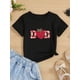 thumbnail image 1 of Girls Crew Neck Short Sleeve Casual T Shirt, Cute Alphabet & Strawberry Print, Polyester, Slight Stretch, Regular Fit, Knit Tops, 180 g/m2, for Spring/Summer, with Gift, 1 of 6