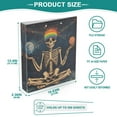 thumbnail image 3 of FORMRS 3 Ring Binder with Pockets 1.5" D-Rings Clip Board 200 Sheets Capacity, Skeleton with Rainbow, 3 of 8