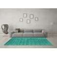 thumbnail image 3 of Ahgly Company Machine Washable Indoor Rectangle Abstract Turquoise Blue Contemporary Area Rugs, 2' x 3', 3 of 4