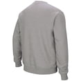 thumbnail image 3 of Men's Colosseum Heather Gray Michigan Wolverines Arch & Logo Crew Neck Sweatshirt, 3 of 5