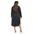 thumbnail image 2 of Vestido camisero con moño Roman Fashion /Tallas Extras, 4341 (Negro) negro 38, 2 of 5