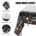thumbnail image 3 of CHUANK 3Pcs Happy Birthday Tablecloth Black and Gold Plastic Disposable Table Cover for Birthday Party Decor 54 x 108In, 3 of 6
