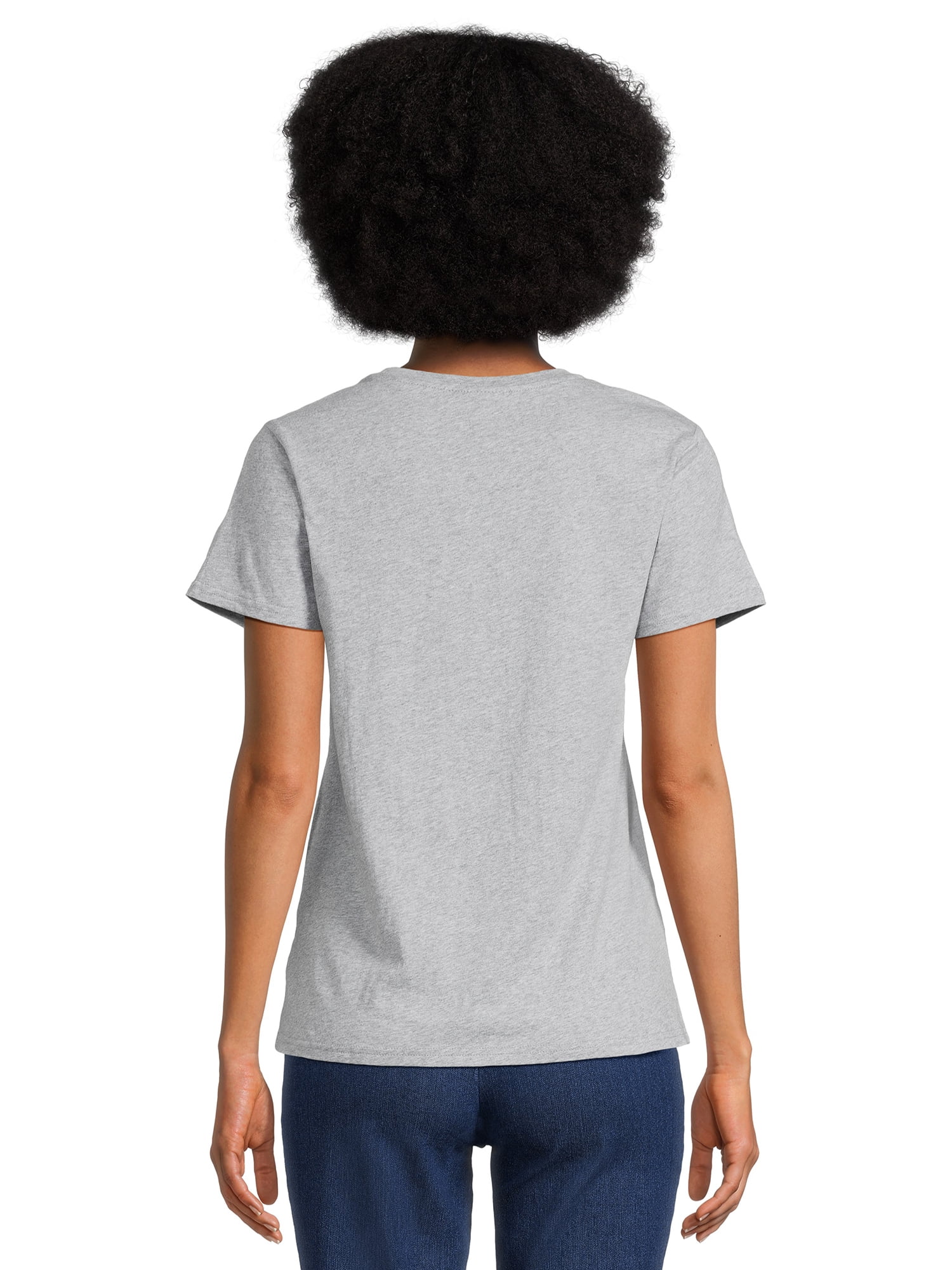 RealSize Women's Crewneck Tee with Short Sleeves, Sizes XS-XXXL