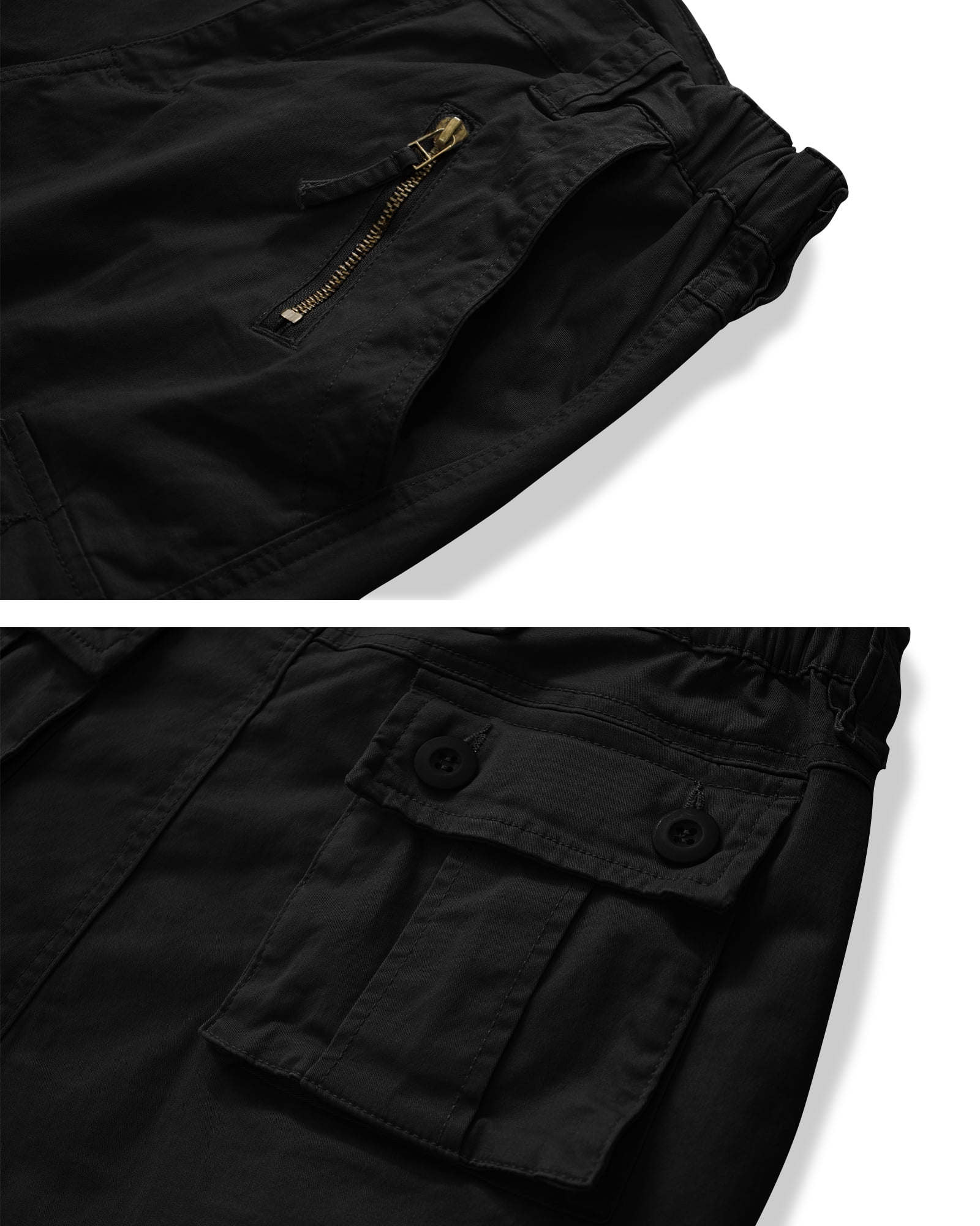 TRGPSG Women's Cargo Pants with 8 Pockets Cotton Casual Work Pants Y2k Camo Cargo Pants(No Belt),Black 14