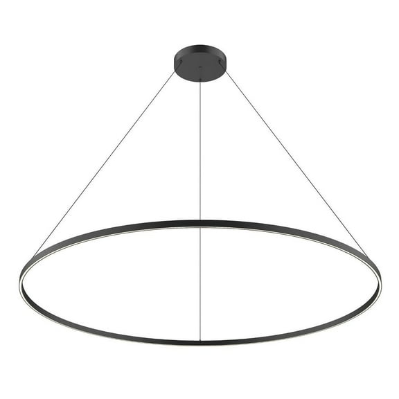 PD87772-BK-Kuzco Lighting-Cerchio - 185W LED Pendant-1.5 Inches Tall and 70.88 Inches Wide-Black Finish