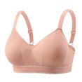 thumbnail image 2 of Einccm Women Wireless Thin Gathered Breathable Underwear Daily Comfort Bralette Soft Polyester Charming Design Hand Washable, 2 of 9