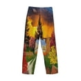 thumbnail image 5 of Balery Fall Village Scenery print Men's Pajama Pants,Ultra Lightweight Pjs,Lounge Pant-X-Large, 5 of 9