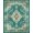 Teal Multi, Pattern 8, variant on ODIKA 8'x10' Washable Area Rug Non-Shedding, Easy Care, Teal Boho Bug Vintage Scroll Bordered Frame Throw Turquoise Butterfly for King Size Bedroom Under Bed, Master Suite
