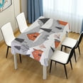 thumbnail image 4 of Yayeee Tablecloths 54" x 54" Rectangle Wrinkle Resistant Party Table Cover, Orange Cartoon Houses, 4 of 8