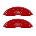 thumbnail image 3 of MGP Front set 2 Caliper Covers Engraved Front Oval logo/Ford Red finish silver ch Fits select: 2002 FORD ECONOLINE E150 VAN, 2001 FORD ECONOLINE E150 WAGON, 3 of 4