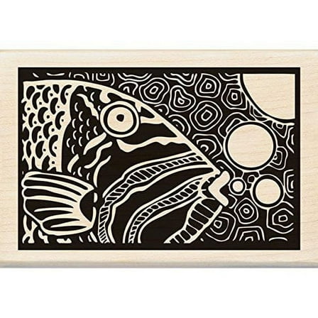 Inkadinkado Wood Stamp, Parrot Fish