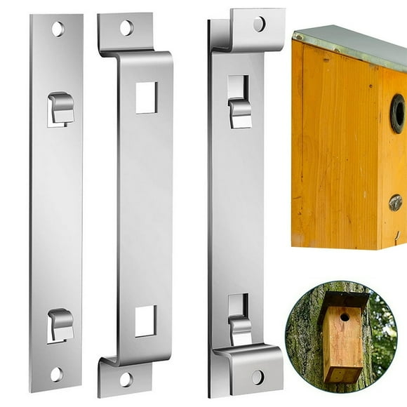 EASTIN 1/2Pcs Bird House Hanger Bracket with Screws Galvanized Steel Heavy Duty Multi-functional Nesting Box Feeder Birdhouse Tree Mounting Holder