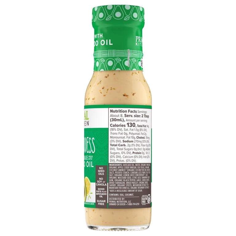 Primal Kitchen Green Goddess Dressing & Marinade 8 oz - Walmart.com