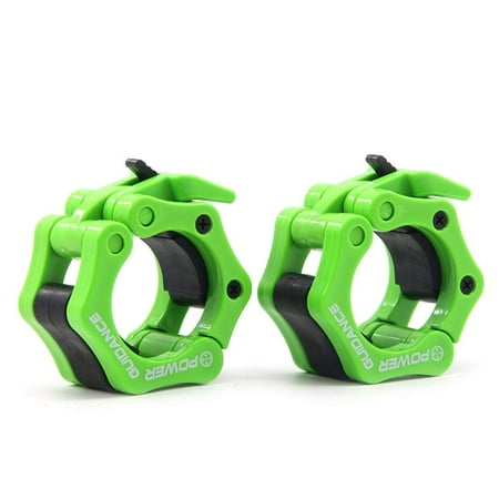 POWER GUIDANCE Weightlifting Barbell Clamp Collar - Quick Release Pair of Locking 2