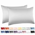 thumbnail image 1 of ccwmincc Standard Pillow Cases Set of 2, 100% Cotton Standard Size Pillowcases Sateen Weave, 600 Thread Count Hotel Quality 20x26 Inches, Soft and Breathable Envelope Closure PillowCase(Silver Grey), 1 of 1