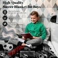 thumbnail image 3 of Soccer Blanket for Boys Girls Kids, Soccer Gifts for Boys Girls, Soft Soccer Team Blanket Gifts 40x50in, 3 of 6