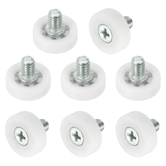 Uxcell Drawer Rollers Nylon Cabinet Drawer Pulley Replacement Wheels Bearing 19mm Drawer Positioning Roller Guides Pack of 8