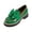 Green-T6, variant on Women's Bowknot Loafers Bowknot Round Toe Thick Sole Patent Leather Bows Loafers Non-Slip Shoes Retro Work Office Business Spring Fall Patent Leather Shoe with Bow,Green 39(US-7)
