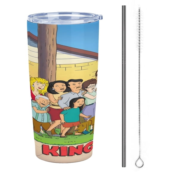 King of the Hill Personalised Travel Mug has an iconic print, is durable with insulation.