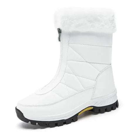 

Women‘s Outdoor Snow Boots Warm Plush Lined Mid Calf Snow Boots Non-slip Hiking Boots Women‘s Footwear