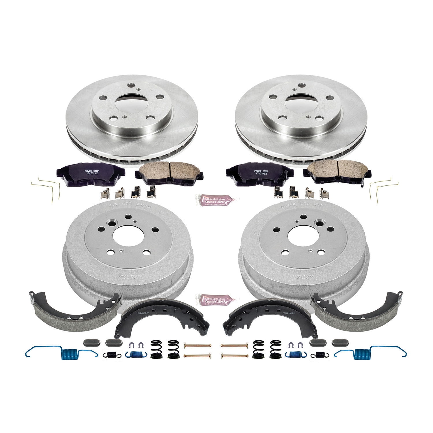 Power Stop Front and Rear Stock Replacement Drum and Shoe Kit KOE15059DK