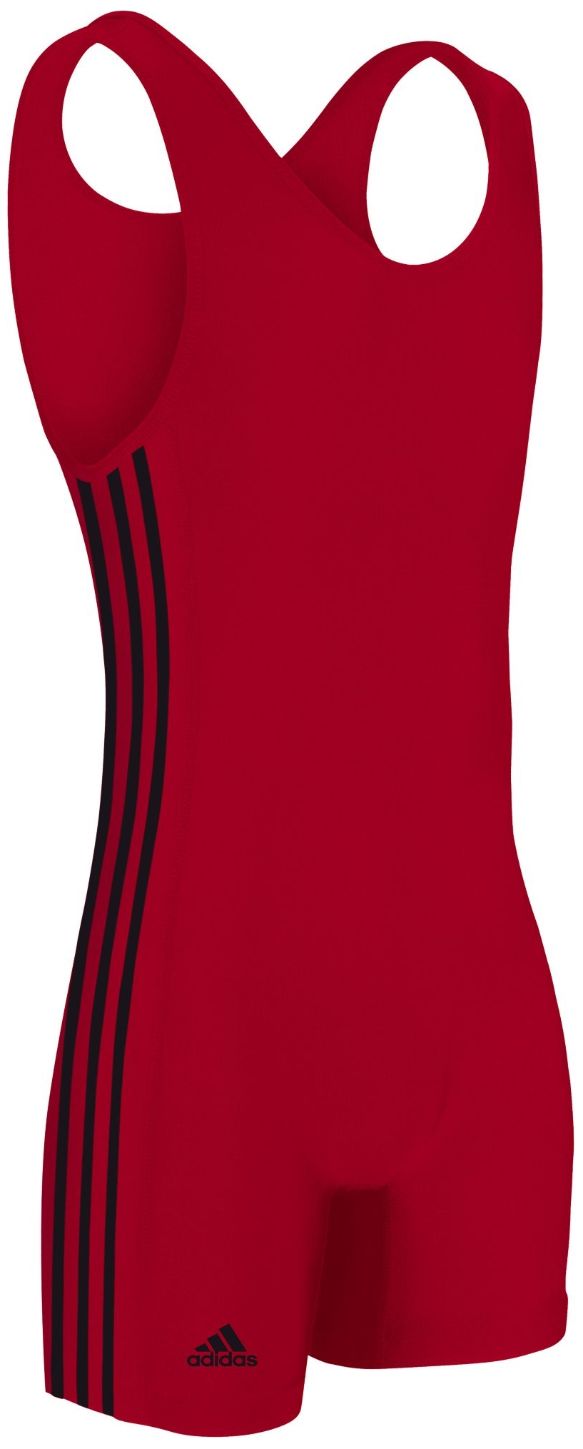 adidas Three Stripe Wrestling Singlet (Red/Black, XXL)