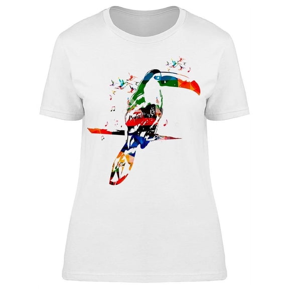 Colorful Toucan Hummingbirds T-Shirt Women -Image by Shutterstock, Female Small