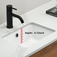 thumbnail image 6 of 16 Inch Rectangle Undermount Bathroom Sink Under Counter Vanity Sink Opening Size White Porcelain Basin Sink Para Baños, 6 of 8