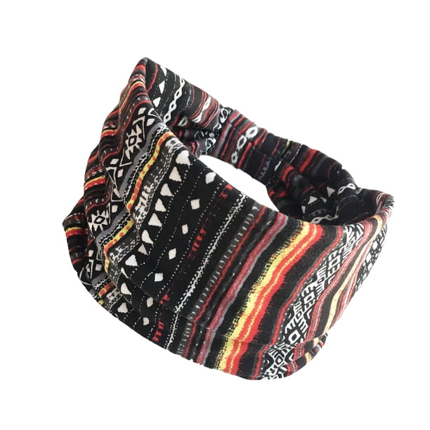 Qarigey Diademas Bohemia Banda para el sudor Pañuelo de ala ancha Accesorios Ejercicio Yoga Accesorio para el cabello tipo 30