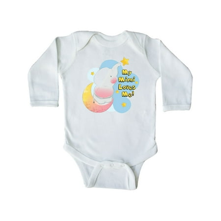 

Inktastic My Mimi Loves Me Gift Baby Boy or Baby Girl Long Sleeve Bodysuit
