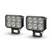 Type S Elevate 4 inch x 3 inch Flood Beam Pod Light Set with Harness Kit - DOT Compliant - 2,400 Total Raw Lumens, Waterproof, Die-Cast Off-Road Lights for Truck, Jeep, UTV, ATV, SUV, 2 Pack