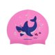 thumbnail image 1 of Gorro de natación de silicona impermeable de dibujos animados de tiburón único 1 Pc Rosa Azul, 1 of 6