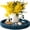 Blue, variant on White Round Wooden Serving Tray For Coffee Table, Dining Room, Entryway And Living Spaces