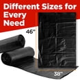thumbnail image 2 of Bolsas de basura ToughBag, 166 L, 38 x 46 pulgadas, 100 unidades, negras, 2 of 7