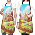 thumbnail image 5 of Candy Painter Apron with Pockets - Lollipop Paint Art Apron Dessert Artistic Bib Apron for Home Kitchen Cooking Chef Baking Painting, 5 of 6