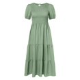 thumbnail image 4 of Womens Summer Dresses, Casual Summer Dresses for Women,Trendy Women's Casual Ruffled Pleated Long Dress for Effortless Style and Comfort, 4 of 5
