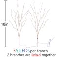 thumbnail image 2 of Lighted Birch Branches with 70 Multicolor LED Fairy Lights 18in Battery Operated, Prelit Twig Branches Color Changing Willow Lights for Christmas Party Decoration, 2 of 7