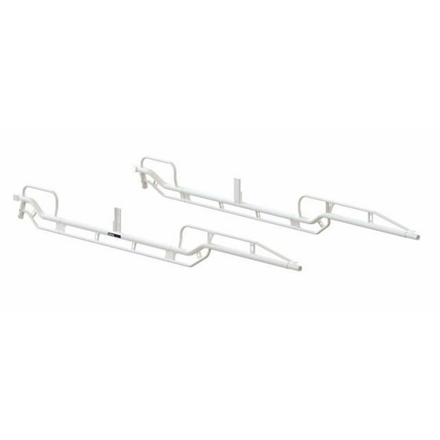 Holman Ladder Rack Side Rail 12202W Pro Rack; For Use With Pro Rack Series Ladder Rack; Powder Coated White; Steel; Forklift Loadable