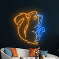 thumbnail image 5 of Handmadetneonsign Squirrel Playing Saxophone Neon Sign, Squirrel Wall Art Decor, Squirrel Wall Decor, 5 of 5