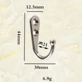 thumbnail image 4 of Robe Holder Alloy Hook Bathroom Bedroom 10 Pcs 12.5*30*44mm Wall Hanger With 20pcs Screw Zinc Alloy High Quality, 4 of 8